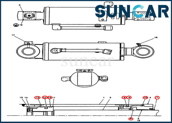 comprar 72280260 equipo del servicio de los equipos de reparación del cilindro del dormilón CX31B Mini Crawler Excavator Case Replacement online manufacture