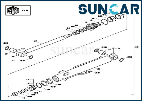 comprar Reparación Kit For Case Construction Equipment del sello del cilindro del auge de Excavator XKCC-00397 XKCC00397 del modelo de CX18C online manufacture