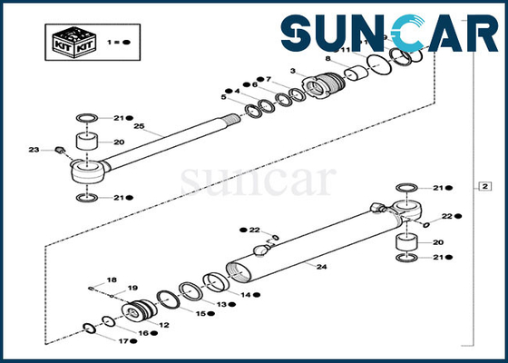 comprar Equipo del cierre de cajas del equipo CX18C del sello de la reparación del cilindro del oscilación del auge de XKCC-00529 XKCC00529 online manufacture