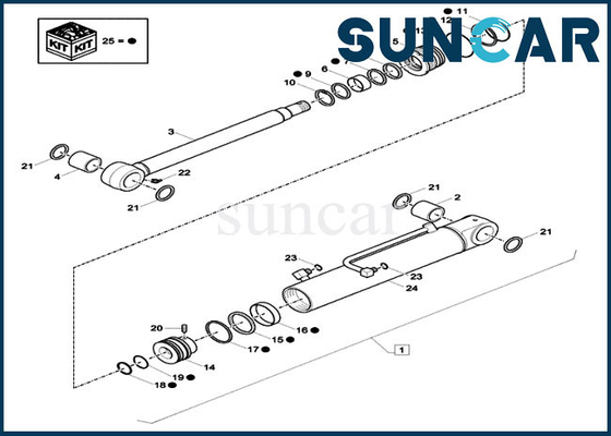 comprar Equipos de aislamiento hidráulicos del sello del cilindro del oscilación del auge de la pieza CX26C XKCD01397 de la CAJA del equipo XKCD-01397 online manufacture