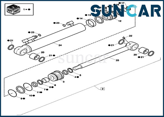 comprar Caso del modelo CX57C de Kit Fits Mini Crawler Excavator del sello del cilindro del oscilación del auge de XKCC-00339 XKCC00339 online manufacture
