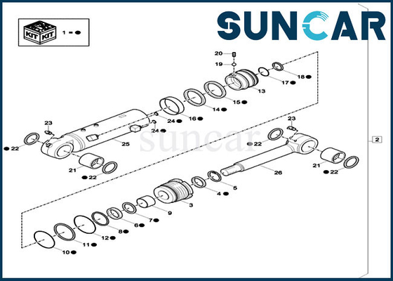 comprar Equipo de reparación del cilindro del equipo del sello del reemplazo de la cuchilla del dormilón del caso XKCC-00040 XKCC00040 de CX57C CX60C online manufacture