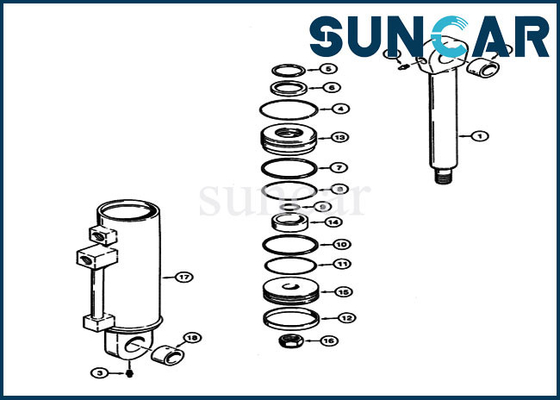 comprar Sello de aceite auxiliar de la reparación del cilindro del cargador S300163 Kit Fits 621, cargador de la rueda de 721 casos online manufacture
