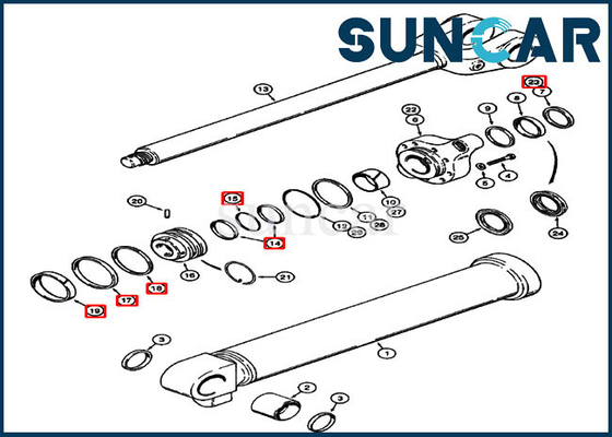 comprar equipo de reparación del sello del cilindro del caso de Kit Wheel Loader 621B 721C del reemplazo del CYL de la elevación 1543305C1 online manufacture