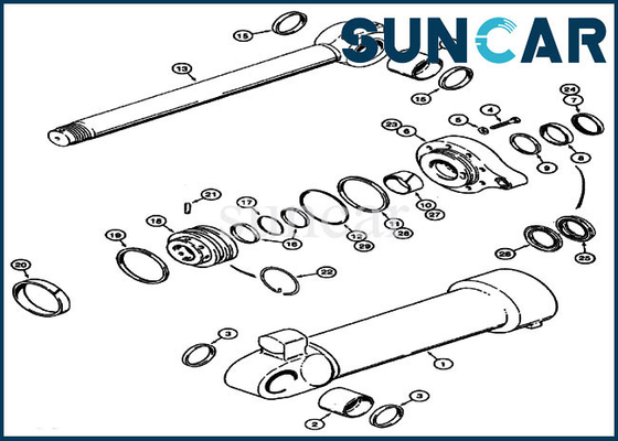 comprar sello Kit Bucket Replacement Kits de la reparación del cilindro del cargador 1543303C1 de la rueda del caso de 721C 721B online manufacture