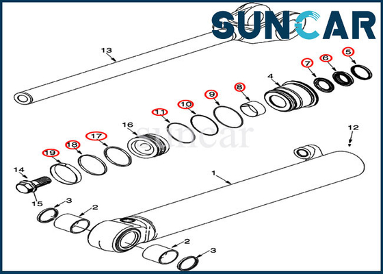 comprar Caso hidráulico de Kit Fits 621E 521G del servicio del reemplazo del cargador del equipo 87598751 del sello del cilindro de la elevación online manufacture