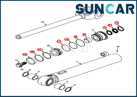 comprar 87530718 equipo de reparación del sello de Case Hydraulic Cylinder del modelo del equipo 821E del lacre de la elevación del cargador online manufacture