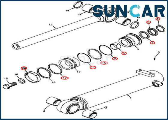 comprar Equipo del cargador de Kit For 521G 621D 621F del reemplazo del sello del equipo 87434293 del sello del cilindro de la inclinación del cubo del caso online manufacture