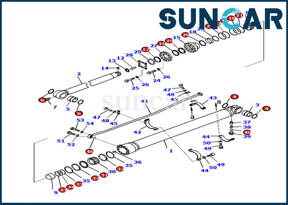 comprar 707-99-57150 excavador Sealing Kit de KOMATSU del reemplazo del equipo PC220-8M0 del servicio del cilindro del brazo online manufacture