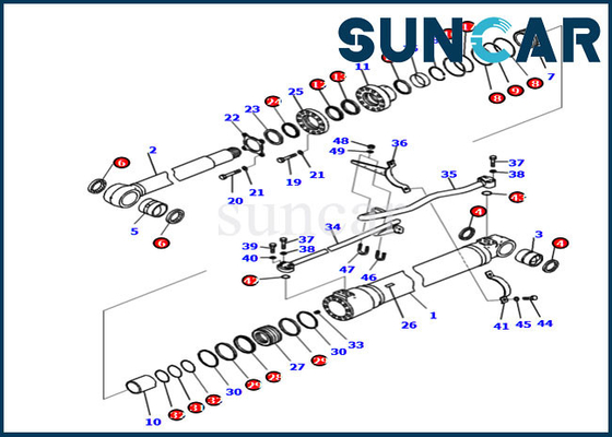 comprar Excavador Hydraulic Cylinder Kits del equipo de reparación del sello del auge de PC200-8M0 KOMATSU 707-99-47060 7079947060 online manufacture