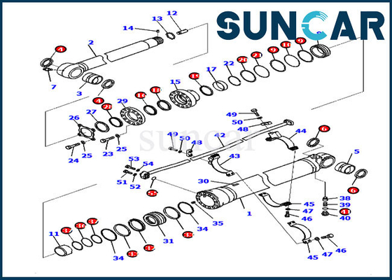 comprar PC200-8M0 707-99-50410 KOMATSU que sella el equipo del servicio de Kit Excavator Arm Cylinder Replacement online manufacture