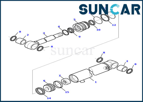 comprar Reparación Kit Excavator Service Kit del sello del cilindro del oscilación del auge de KOMATSU PC20R-8 878000517 online manufacture