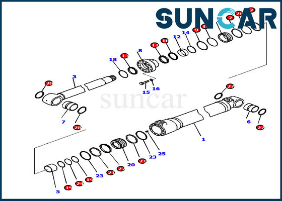 comprar 721-98-00850 máquina estándar de la UE de Kit Hydraulic Cylinder For Komatsu PC210LCI-10 PC230NHD-11 del sello online manufacture