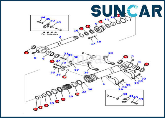 comprar PC210LC-11 PC228US-11 modela la reparación Kit Excavator Oil Seal Kits del sello del cilindro del brazo de KOMATSU 721-99-47131 online manufacture