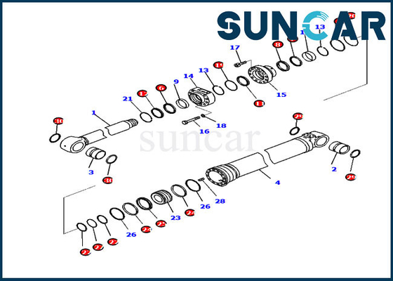 comprar 721-98-02460 equipo pesado de Kit Hydraulic Cylinder Fits For PC210LCI-11 KOMATSU del servicio del auge online manufacture