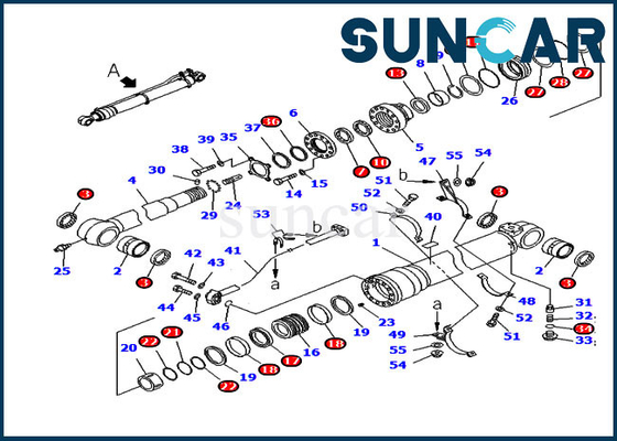 comprar Versión de ultramar KOMATSU de Kit For PC220-7 del sello de la reparación del brazo de Service Kit 707-99-59381 del excavador online manufacture
