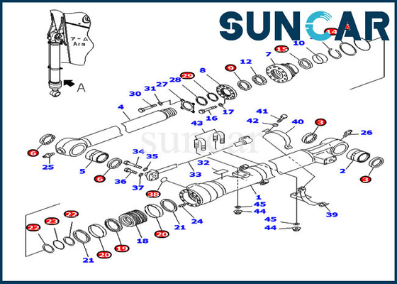 comprar 707-99-47851 equipo del sello del reemplazo del OEM del equipo del servicio del cilindro del cubo de PC220-7 PC220LC-7 KOMATSU online manufacture