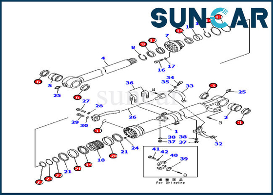 comprar 707-98-47720 equipos hidráulicos del cilindro de Kit Fits Komatsu PC220-8 PC270-8 PC240LC-8 del sello de la reparación del cubo online manufacture