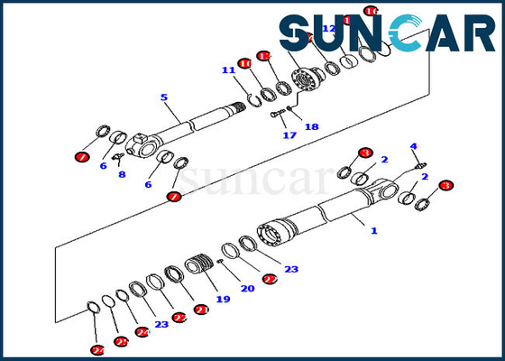 comprar Brazo interno del alcance de Kit For PC290LC/NLC-8 del sello del cilindro del cubo de las partes 707-99-59040 de KOMATSU alto online manufacture