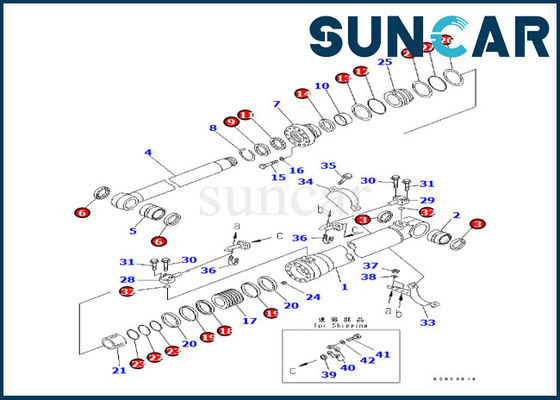 comprar 707-99-58050 equipo de reparación del sello del cilindro del auge de los ajustes PC240LC-7K PC240LC-8K KOMATSU online manufacture
