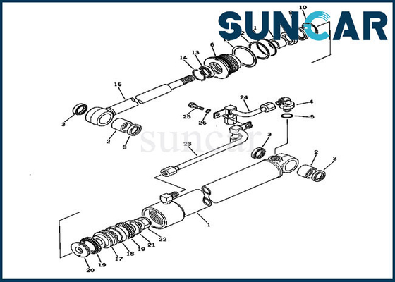 comprar Piezas de servicio de equipo de Kit For 20S-63-86101 PC30-1 KOMATSU del sello de la reparación del cilindro del oscilación online manufacture