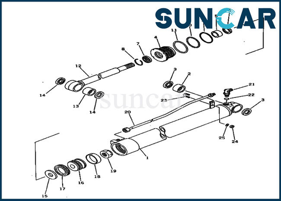 comprar Equipo del servicio del reemplazo del cilindro hidráulico de Kit For 20S-63-66300 KOMATSU del sello del brazo de PC30-5 PW30-1 online manufacture
