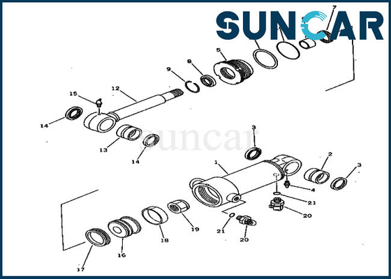 comprar Equipos de reparación del cilindro del equipo 20S-63-96300 20S6396300 del lacre de la cuchilla para PC20-5 PC30-5 PC40-5 KOMATSU online manufacture