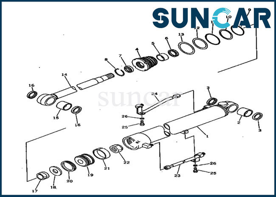 comprar Excavador Boom Service Kit de Kit Hydraulic Cylinder 20S-63-56500 KOMATSU PC30-5 del sello de la reparación online manufacture