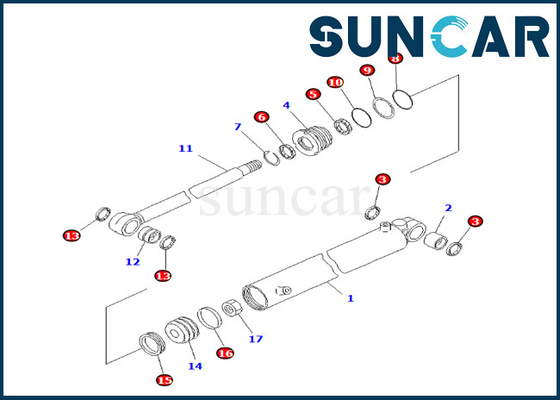 comprar Equipo 707-98-23130 del sello del cilindro del oscilación del auge 7079823130 ajustes PC25R-8 PC27MR-1 PC27MRX-1 online manufacture