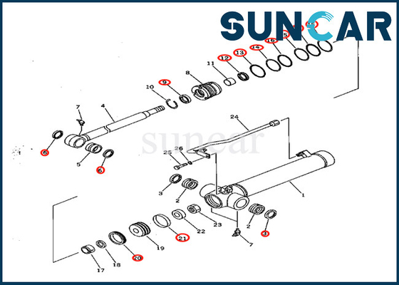 comprar KOMATSU 707-98-22170 7079822170 para el equipo del servicio del cilindro del brazo de PC28UD-2 PC28UG-2 PC28UU-2 online manufacture