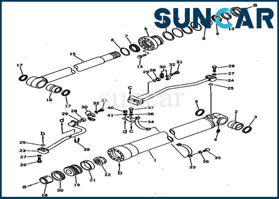 comprar 207-63-52100 equipo pesado de Kit Applicable To Komatsu PC300-3 PC300LC-3 del sello del cilindro del auge online manufacture