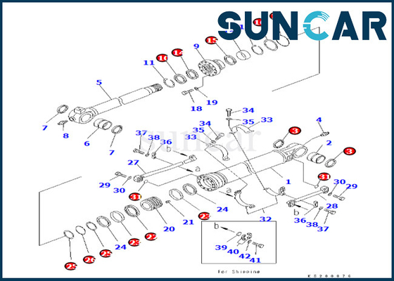 comprar Equipo de reparación del sello del cilindro del cubo 707-99-59130 7079959130 ajustes PC350LC/NLC-8 PC360LC/NLC-10 de KOMATSU online manufacture