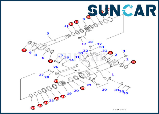 comprar reemplazo Kit Komatsu For PC350LC/NLC-8K PC450LC-8K del cilindro del cubo 7079958450 707-99-58450 online manufacture