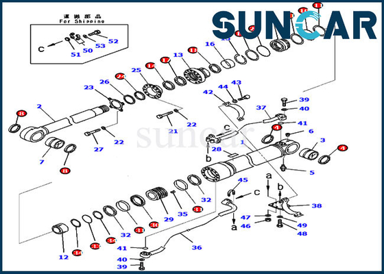 comprar Equipo hidráulico del sello de aceite del reemplazo del equipo de reparación del cilindro del auge de PC300-8 KOMATSU 707-99-59362 7079959362 online manufacture