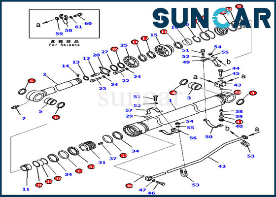 comprar 707-99-72281 piezas internas del equipo PC300-8 KOMATSU de Kit Repair Kits For Model del sello del cilindro del brazo online manufacture
