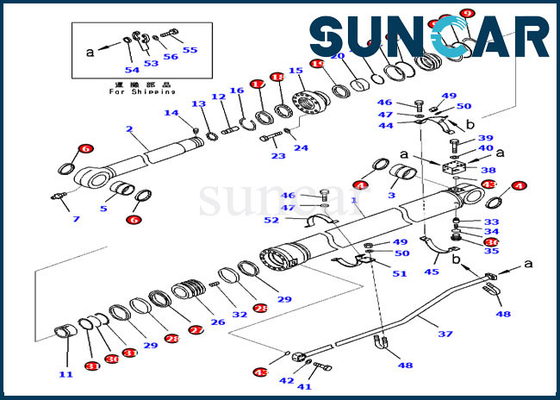 comprar Equipo 707-99-72350 del servicio del cilindro del brazo 7079972350 equipo del sello de aceite del excavador PC300-8 KOMATSU online manufacture