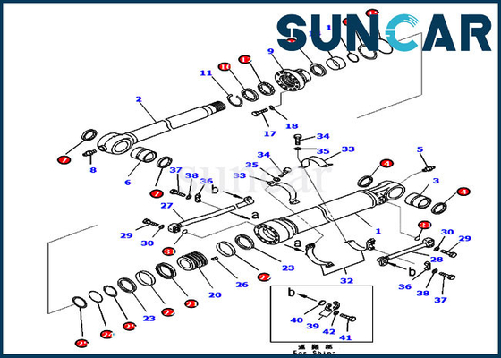 comprar Equipo interno del servicio del cilindro del equipo de reparación del sello del cubo de KOMATSU 707-99-58410 de las piezas PC300-8 7079958410 online manufacture