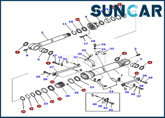 comprar 707-99-59630 sello Kit Wear Resistance Excavator Service Kit For PC300-8 KOMATSU del cilindro del cubo online manufacture