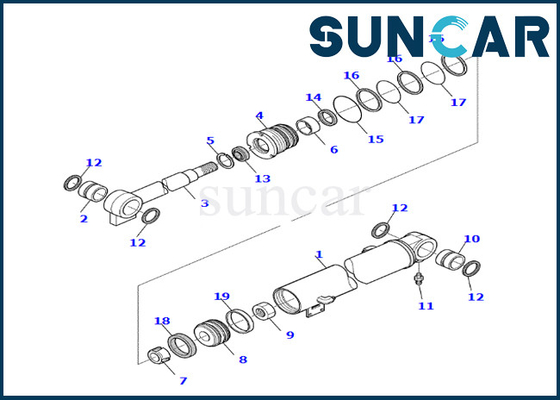comprar Equipo 878000537 KOMATSU del lacre del cilindro del auge para el equipo de reparación del sello del cilindro del auge PC35R-8 online manufacture