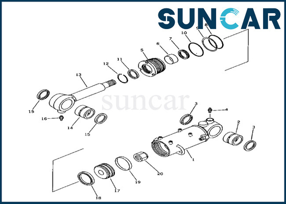 comprar Equipo 21X-63-02050 21X6302050 del sello del cilindro de cuchilla para el equipo de reparación del cilindro de cuchilla de PC38UU-1 KOMATSU online manufacture