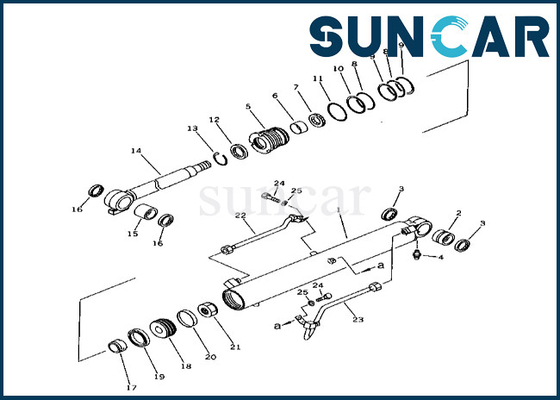 comprar equipo del lacre del cilindro del auge de Kit Komatsu Fits PC38UU-1 del sello del cilindro del auge de 21X-63-02010 21X6302010 online manufacture