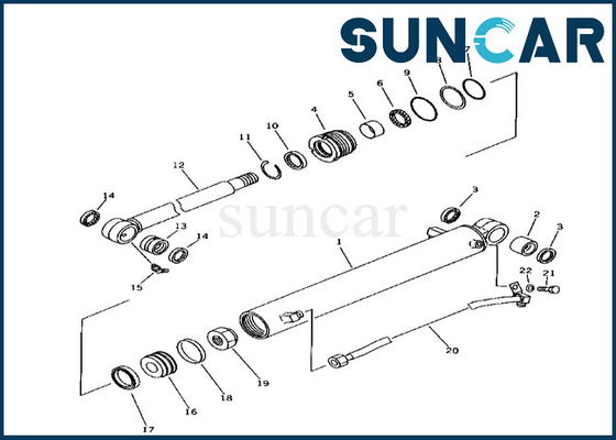 comprar equipo del lacre del cilindro del cubo de Kit Fits PC38UU-1 KOMATSU del sello del cilindro del cubo de 21X6302030 21X-63-02030 online manufacture