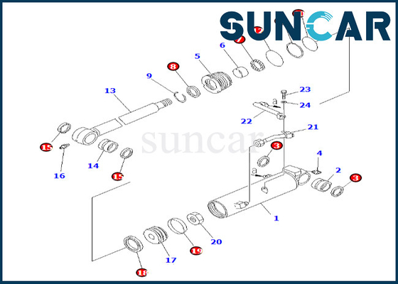 comprar 707-98-24180 sello compensado de alta calidad Kit For PC38UU-2 KOMATSU de la reparación del cilindro 7079824180 online manufacture