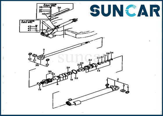comprar Equipo interno del sello de Service Kit Swing Cylinder For PC30FR-1 PC30FR-2 del excavador de las piezas YM172168-72201 de KOMATSU online manufacture