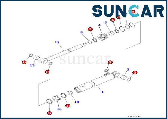 comprar 707-98-23860 7079823860 aceite y desgaste resisten el sello Kit Komatsu For PC38UU-3 PC45MR-1 PC45MRX-1 del cilindro de la diapositiva online manufacture