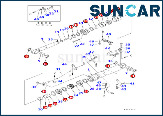 comprar 707-99-77140 sello Kit Komatsu Fits PC300LL-7E0 PC350LL-7E0 PC390LL-10 del cilindro de 7079977140 brazos online manufacture