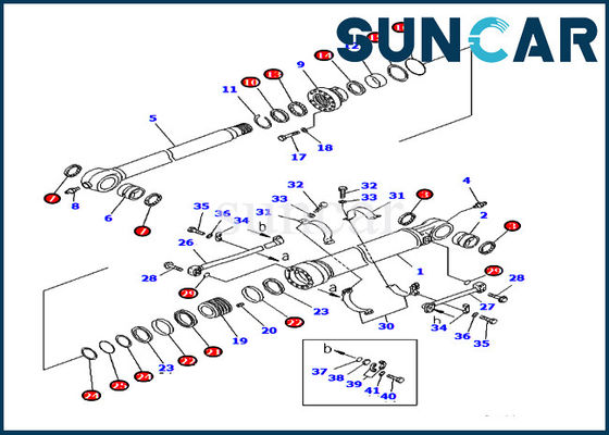 comprar Reparación Kit Replacement Oil Seal Kits del sello del brazo de PC400LC-7 PC400-7 707-99-69730 para el cilindro de KOMATSU online manufacture