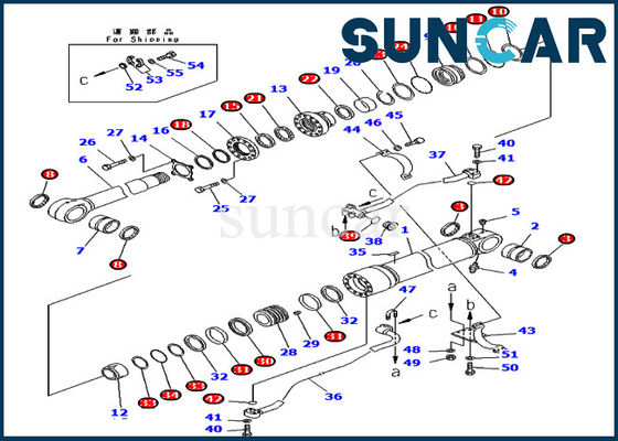 comprar 707-99-65210 excavador Replacement Service Parts de Kit For PC400-7 PC400LC-7 de la reparación del sello del auge de KOMATSU online manufacture