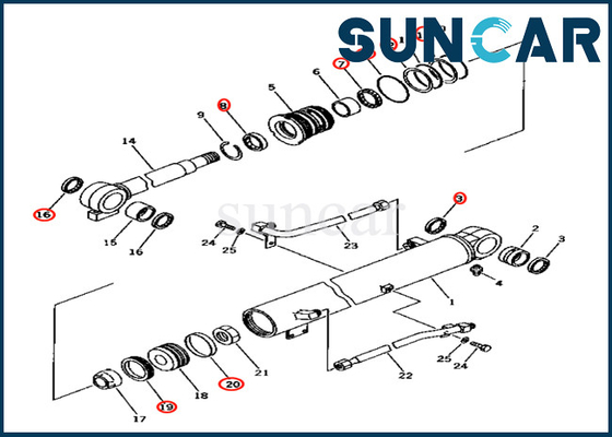 comprar 707-98-26560 equipo de reparación del sello del cilindro del auge de Kit For PC40-7 del sello del cilindro del auge de KOMATSU 7079826560 online manufacture