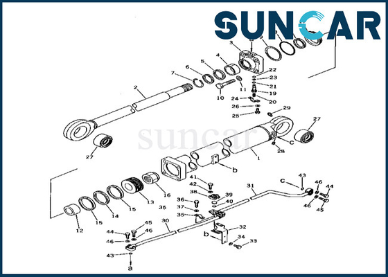 comprar Equipo 2086355300 208-63-55300 KOMATSU del sello del cilindro del auge para el equipo del lacre del cilindro del auge de PC400-1 PC400LC-1 online manufacture